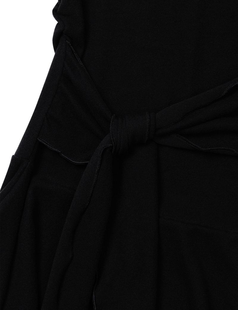 RUCHED BOAT LONG TEE(BLACK)