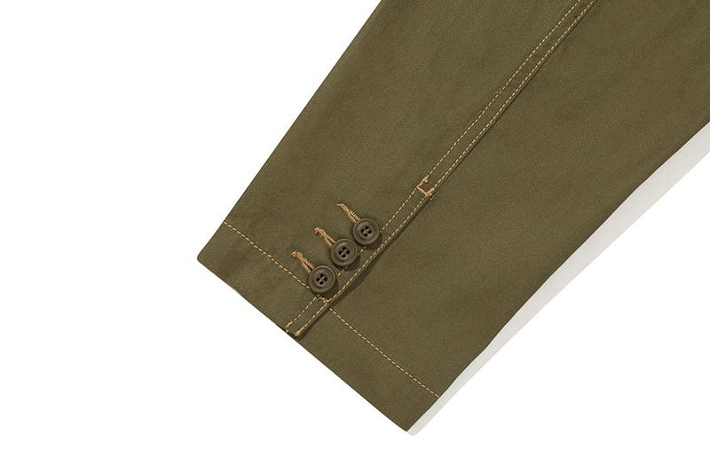 STITCH COTTON BLAZER_KHAKI
