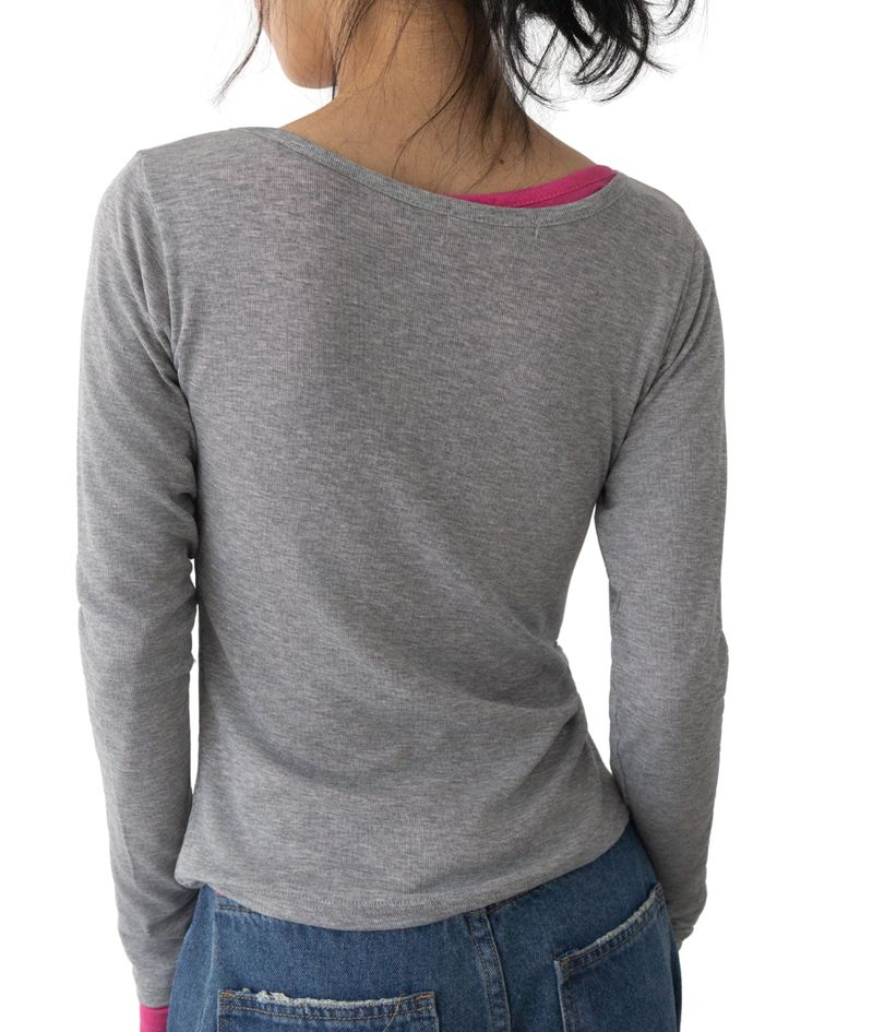 Duo U-Neck Long Sleeve T-Shirt