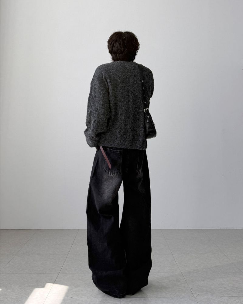 Runan Cable Hair Cardigan