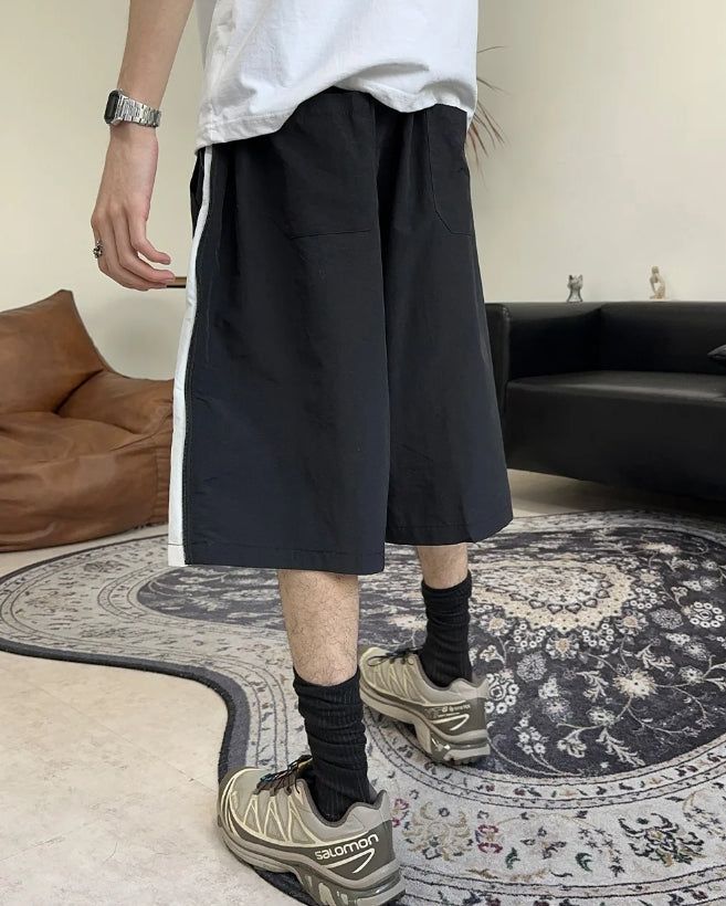 Ferrard zipper Bermuda pants