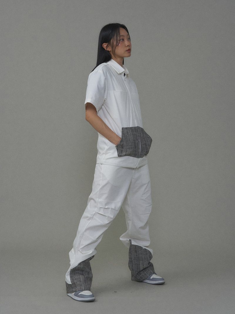 ESSENTIAL 01 PINTUCK PANTS WHITE