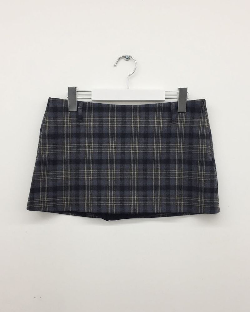 Plaid Peach Mini Skirt (2color)