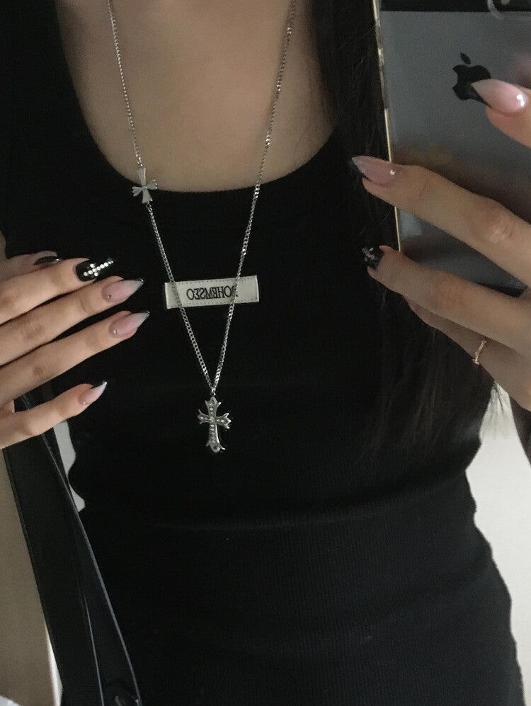 double cross necklace