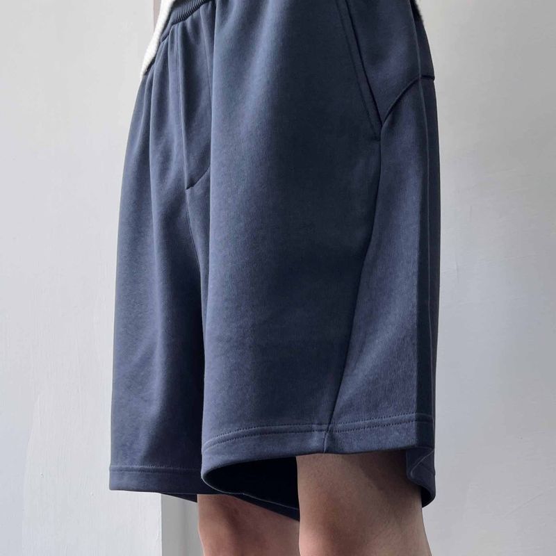 3D Paneled Scuba Knit Shorts