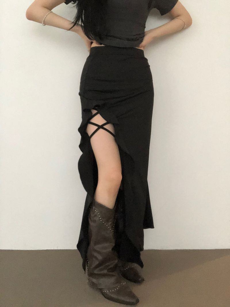Xx Ruffle Long skirt