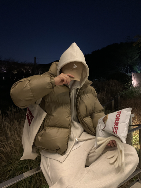 LOOKPLE（ルックプル）の「ブローンアークティックトーントーンオーバーフィットパディング（ジャケット/アウター）」