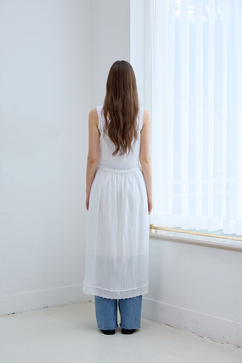 LACE LAYERED LONG DRESS