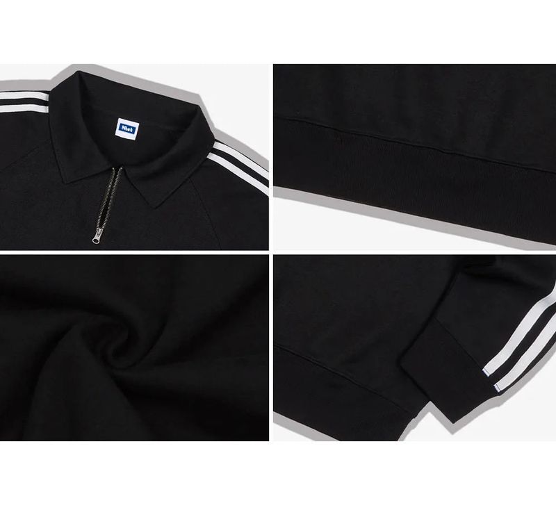 1980 star track collar half zip-up (2color)