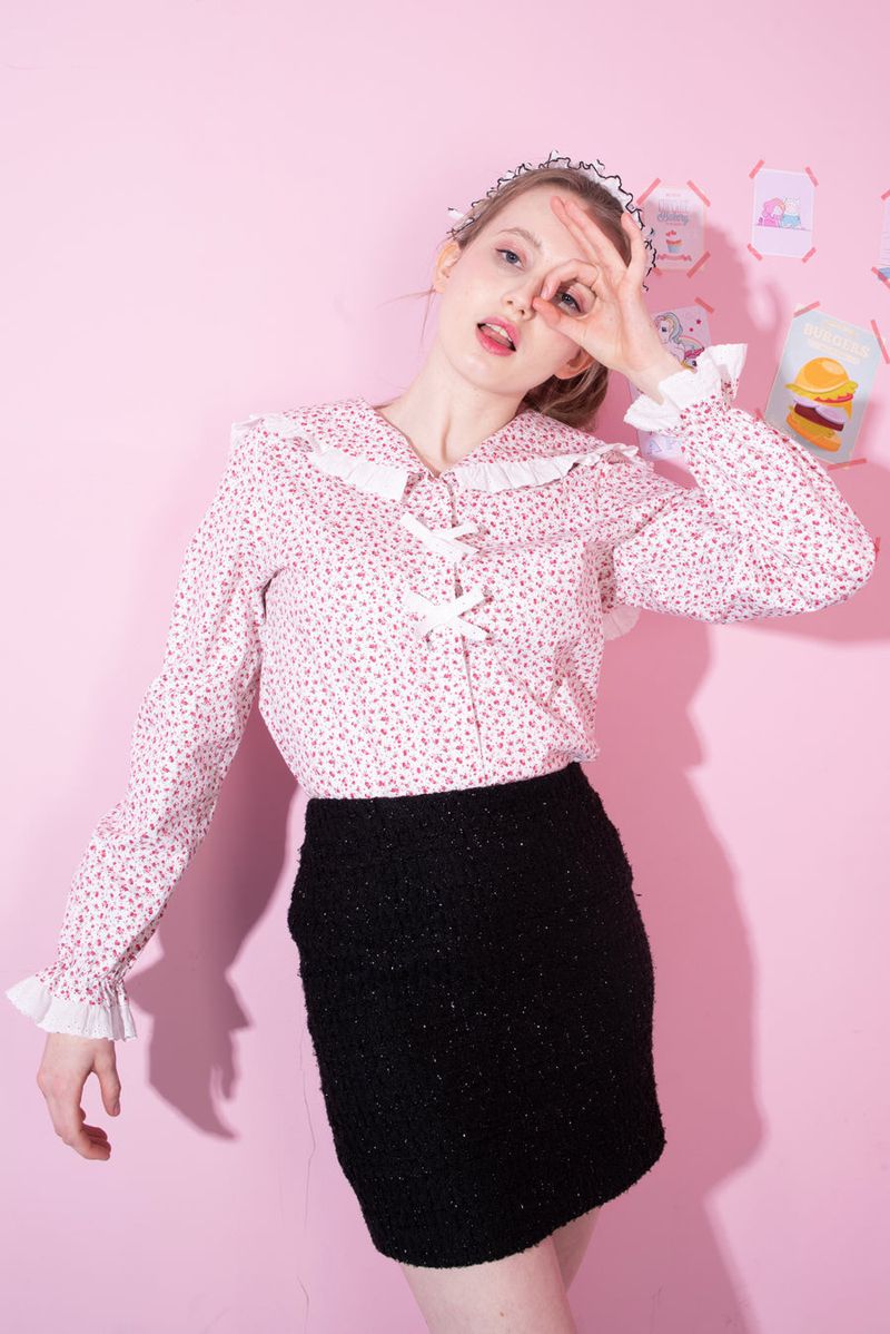 flower sailor blouse