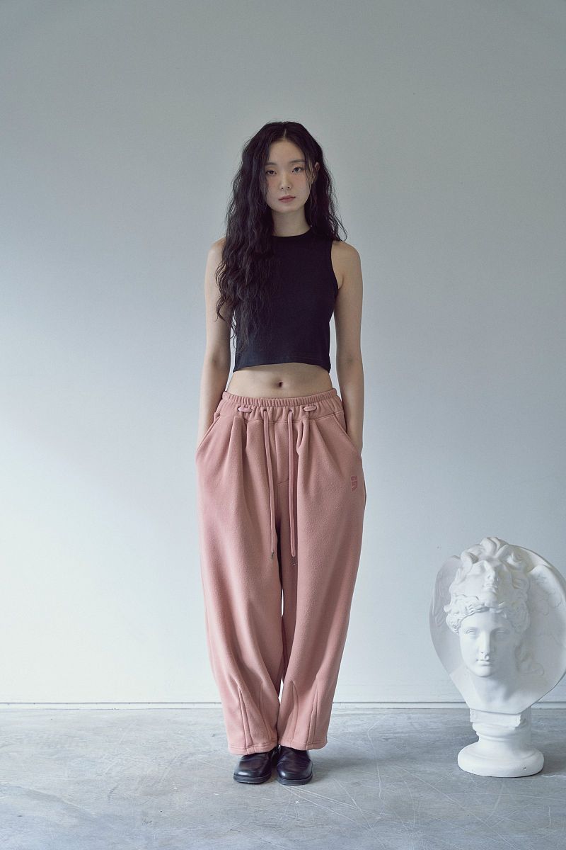 2-LAYER MICRO FLEECE SWEAT PANTS (Pink)