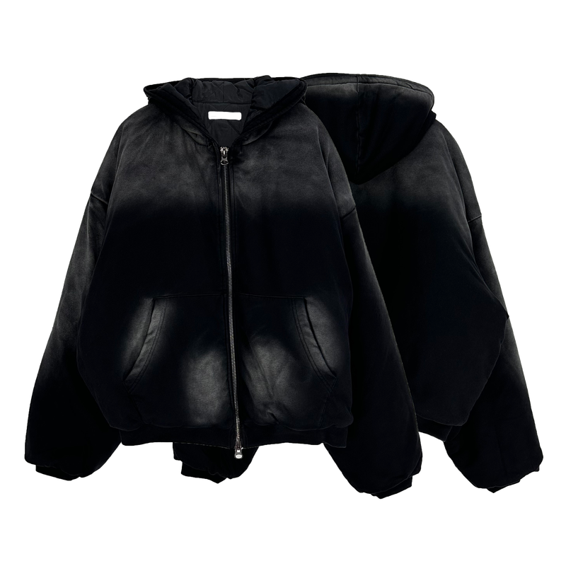 bomber washing hooded jumper