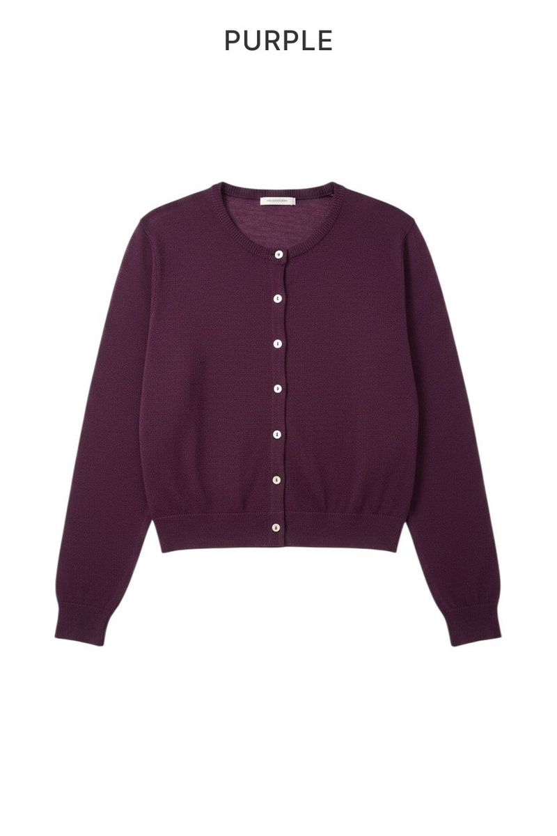 Romin Round Neck Knit Cardigan