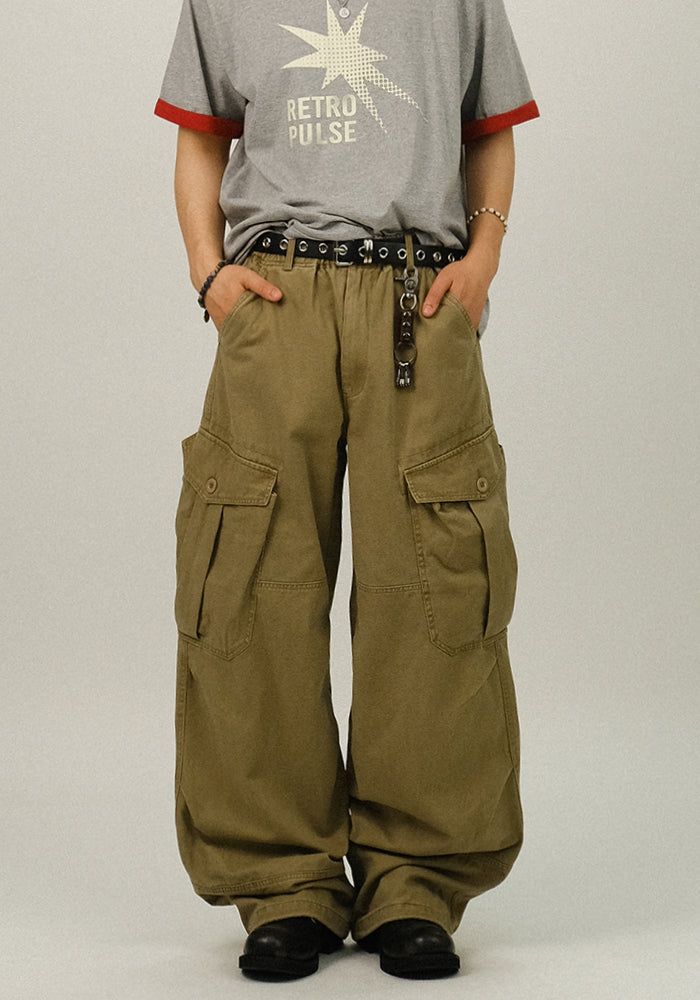 SEMIKAJI(セミカジ)の「NA Cargo Vintage Washing Wide Pants(Pants)」