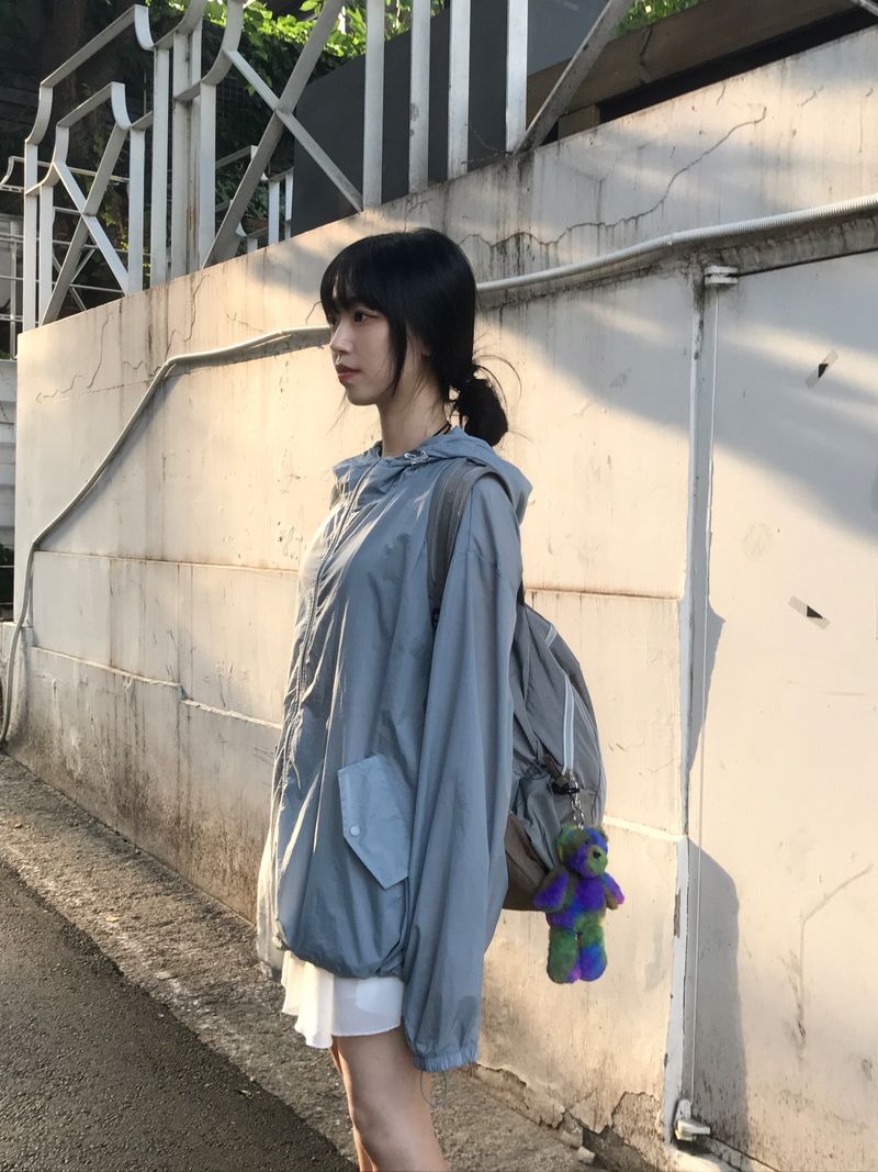 Summer Brick Hood Windbreaker