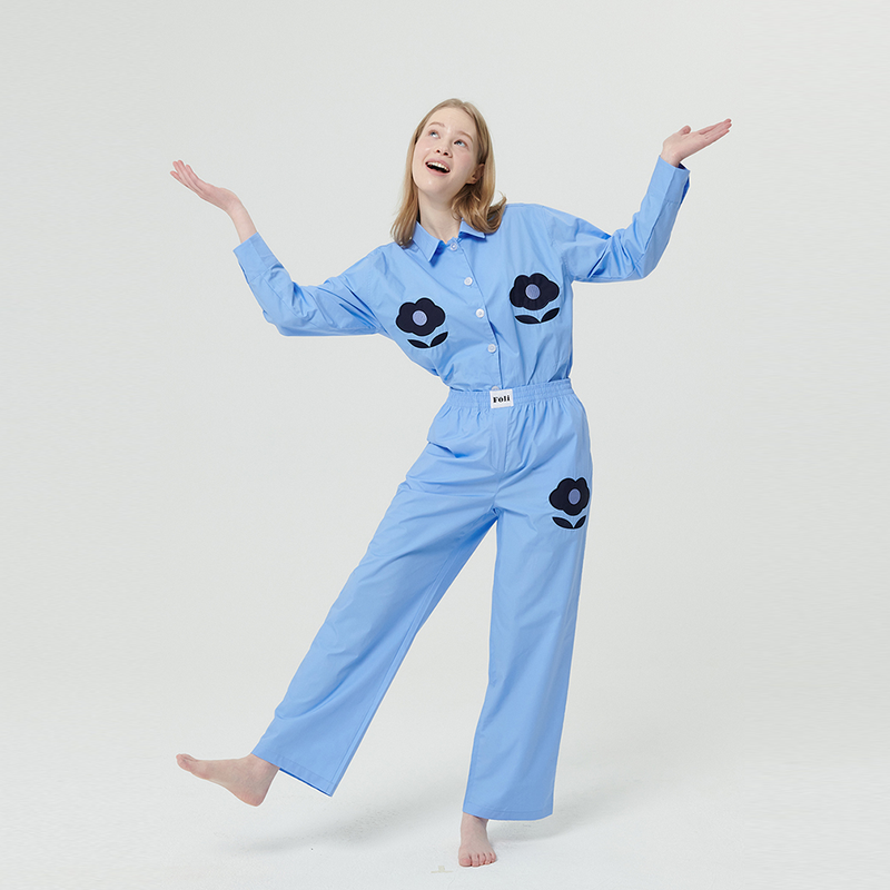 Foli(フォリー)の「(W) Foli Garden PJ Set Blue(Tops)」