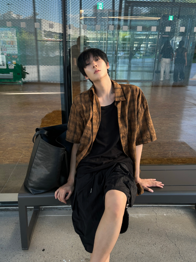Parun Check Linen Short Sleeve Shirt