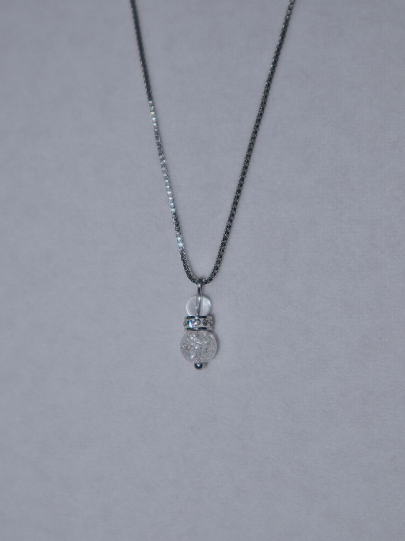 crack crystal drop necklace