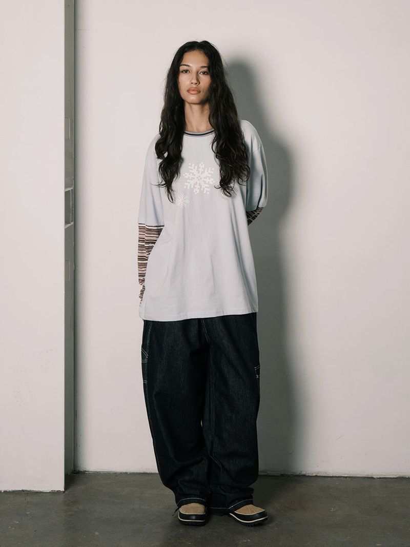 KNITTED LAYERED L/S (LIGHT BLUE)
