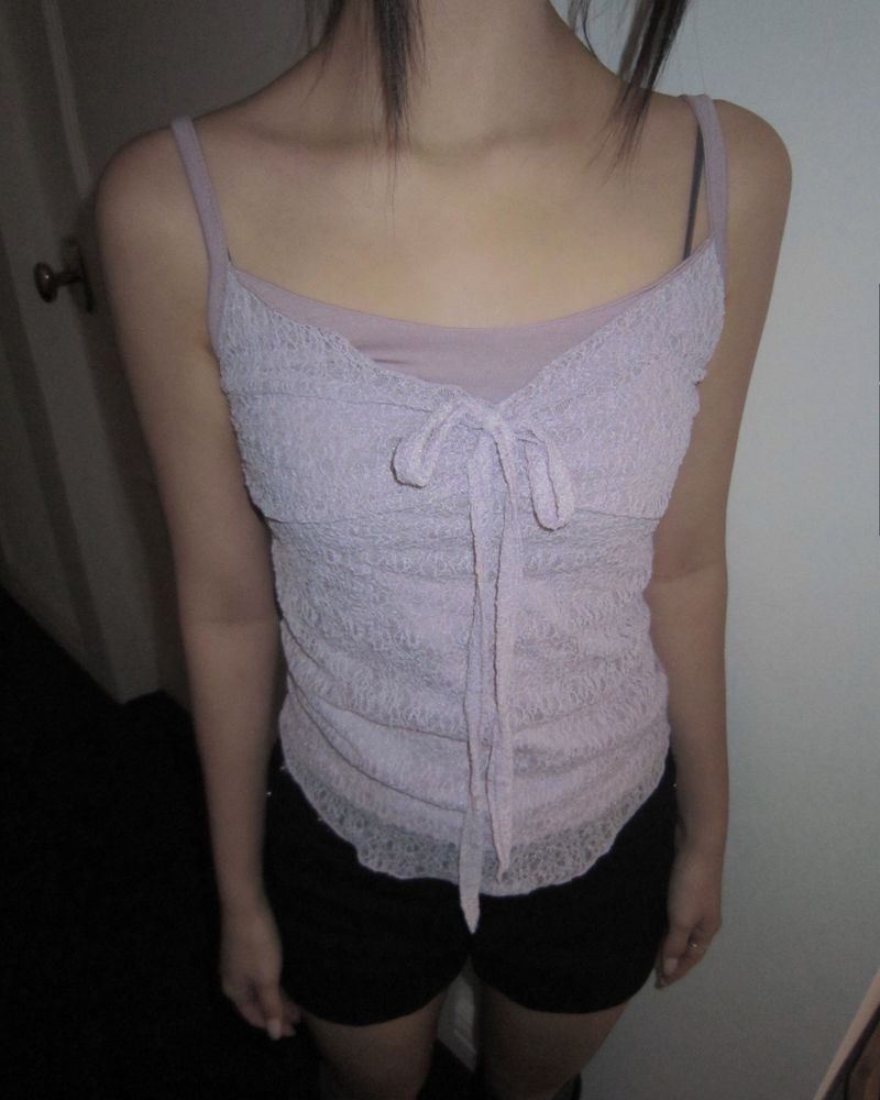 WONDER WONDER(ワンダーワンダー)の「Toriz Lace Double-Layer Sleeveless Top(Tops)」