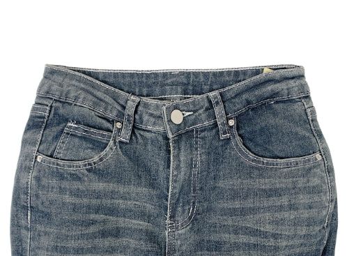 Shingo Stitch Back Pocket Washing Bootcut Denim Pants