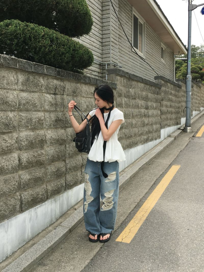 Pico Distressed Wide Denim (2c)