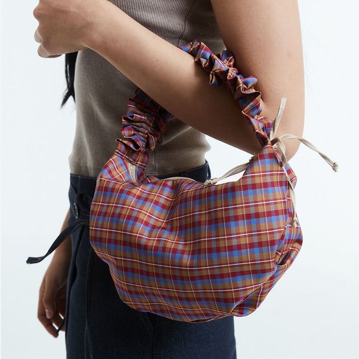 Memory shirring hobo bag / Beige