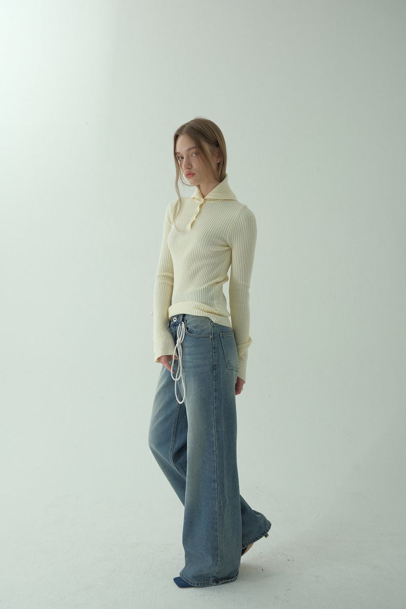 SAILOR RIBBED KNIT PULLOVER_IVORY