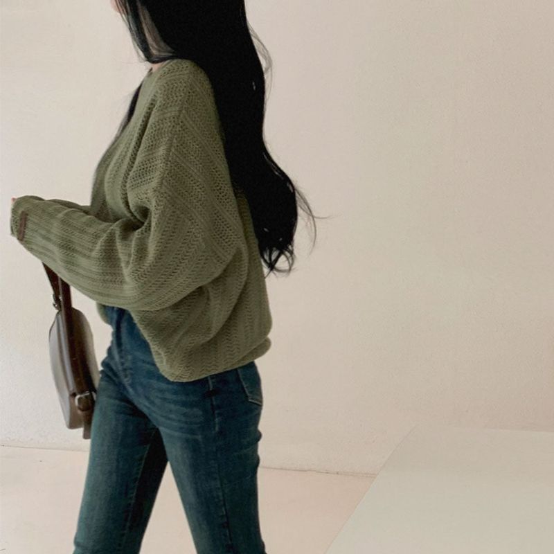 [Bellide made] Caramel Loose Fit Long Round Knitwear