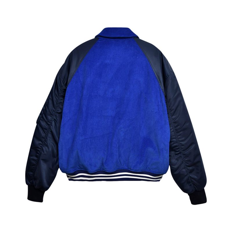 [UNISEX] Reversible "WORLD PEACE" Padded Bomber Jacket (Light Pink)