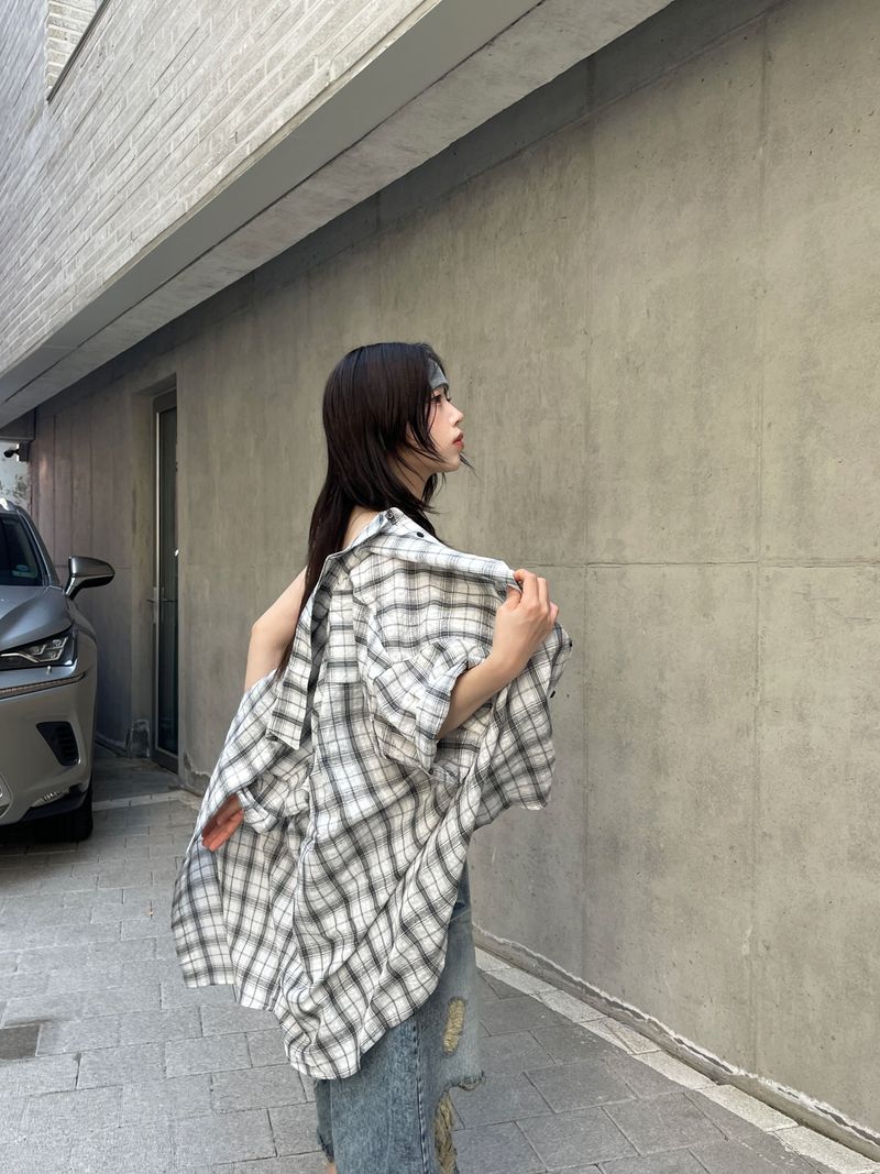 Oa Linkle Checkered Short Sleeve Shirt