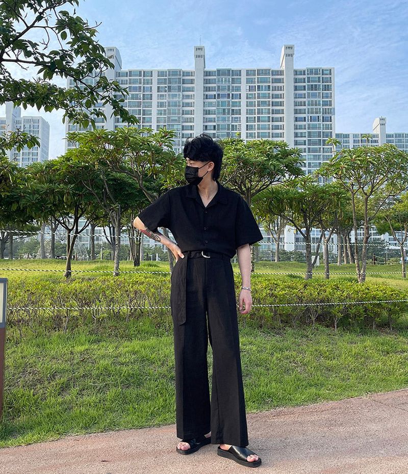 RO linen wide jumpsuit (3 colors)