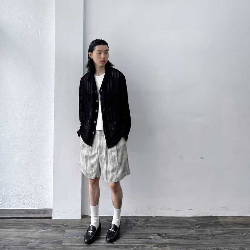 Dual-Pocket Sheer Shirt
