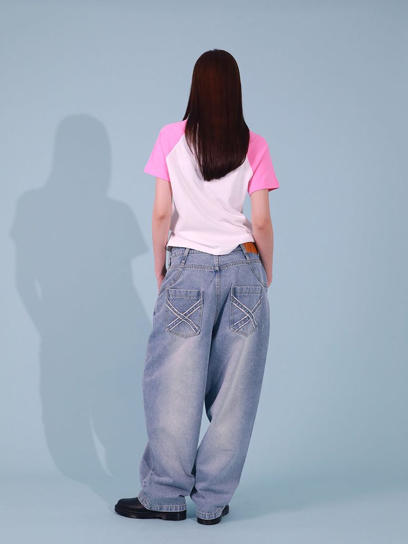 GRAFFITY DENIM PANTS (LIGHT BLUE)