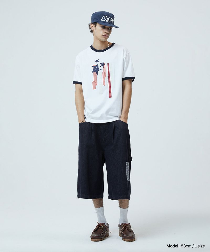 BERMUDA CHECK POCKET DENIM SHORT