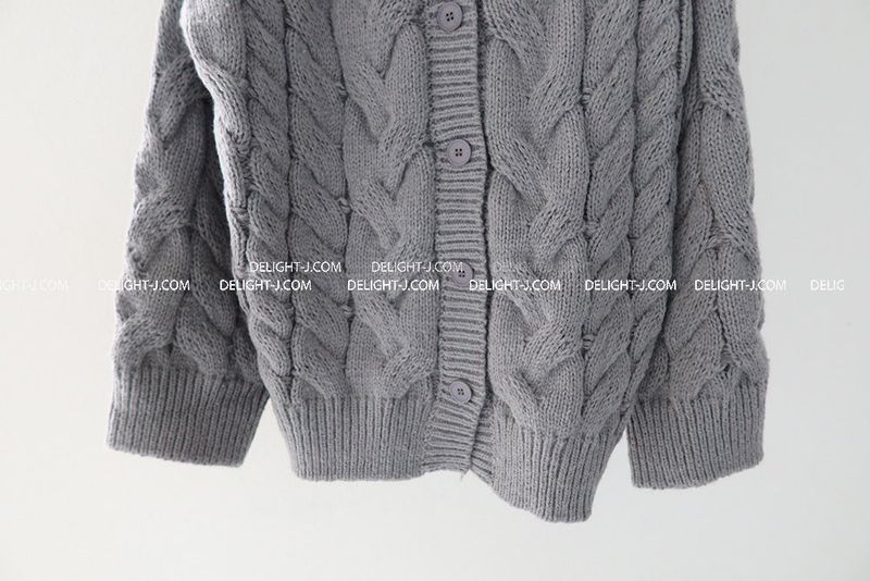 Twisted Double-Sided Button Cardigan Knitwear