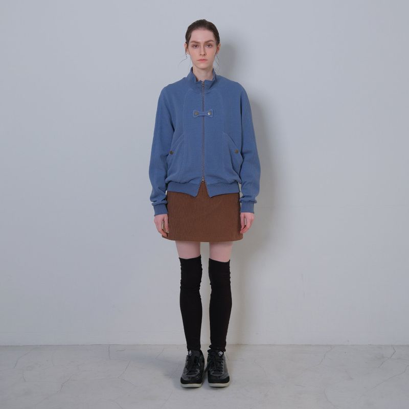 Blue Butterfly Pigment Jersey Zip-up