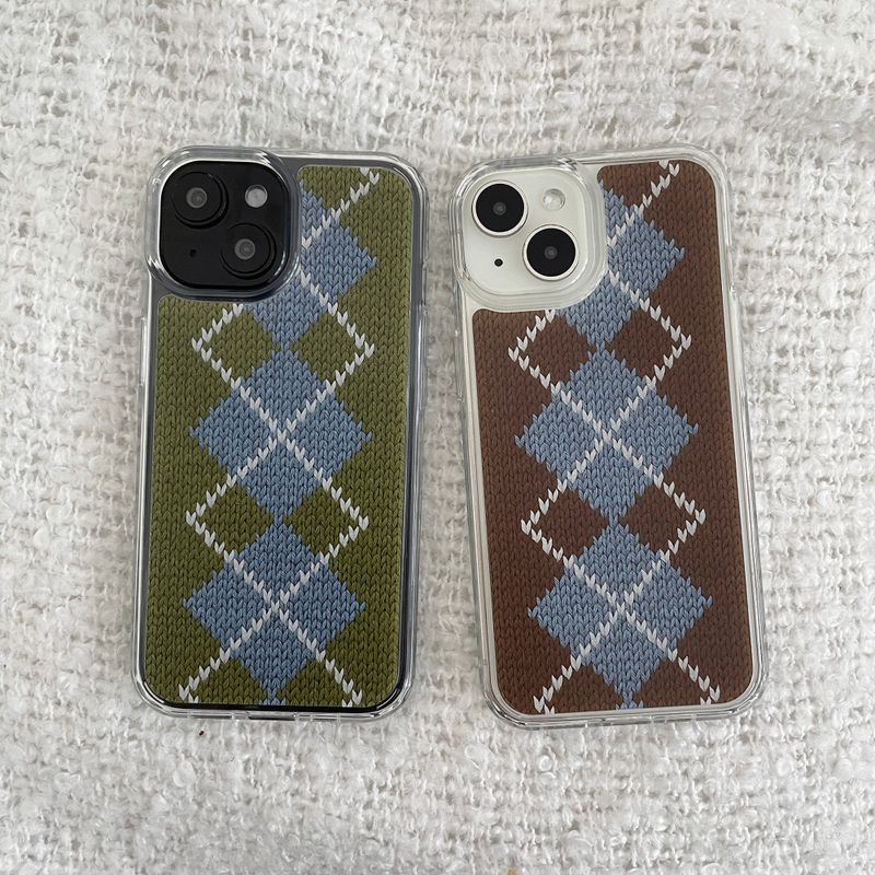 CLASSIC ARGYLE HARD JELL CASE_BROWN