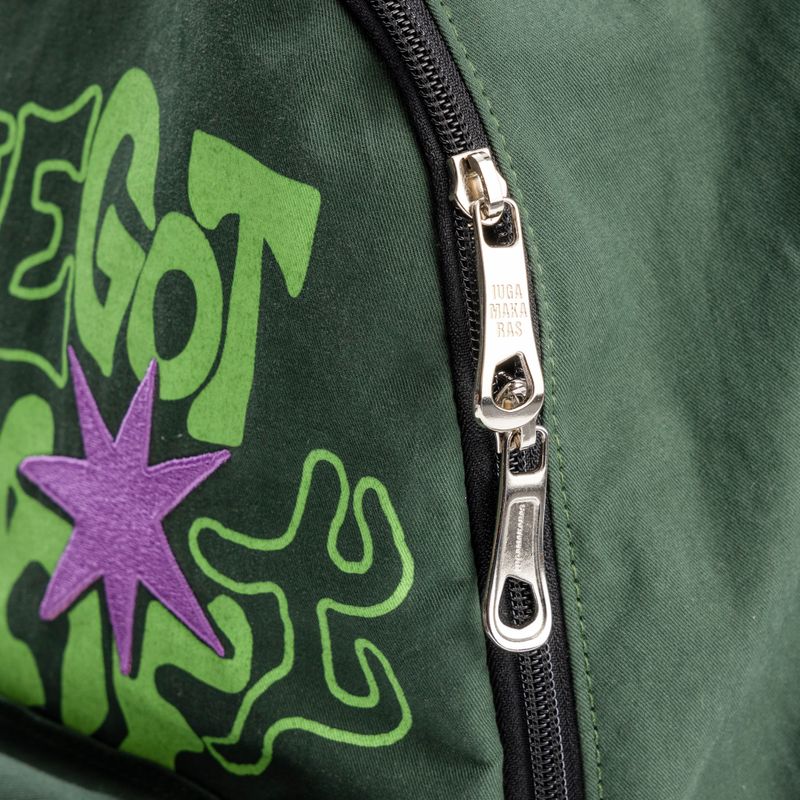 Printed Twill Pocket Backpack (Green)