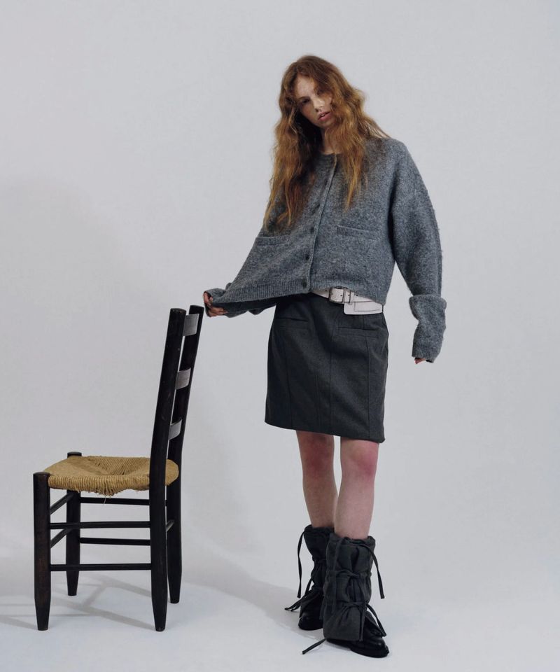 FLUFFY KNIT CARDIGAN