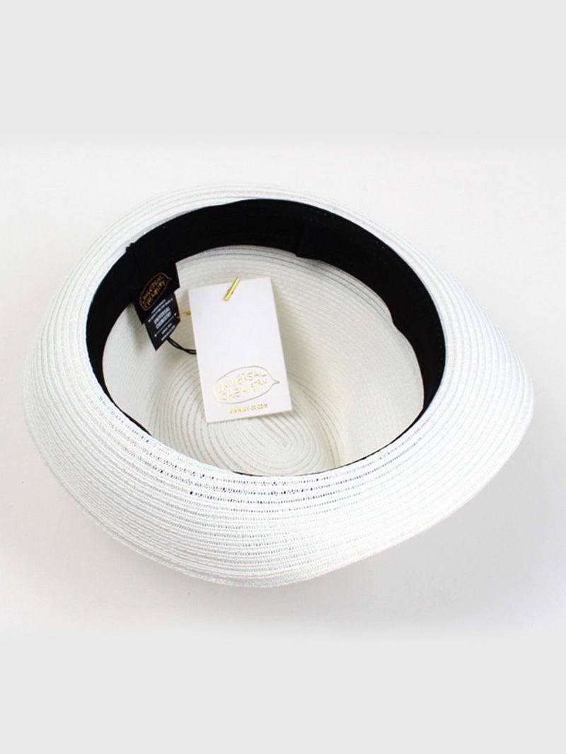 Soft Summer White Short Fedora