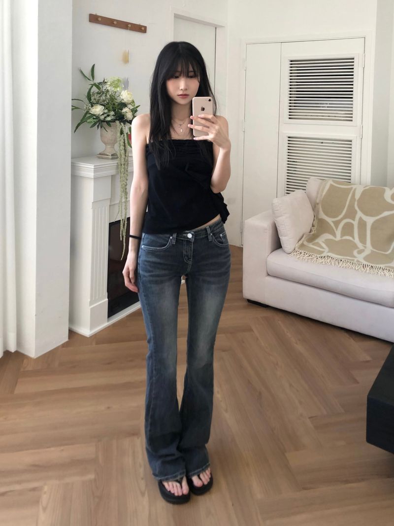 Clue Low Rise Denim Bootcut Pants (one color)