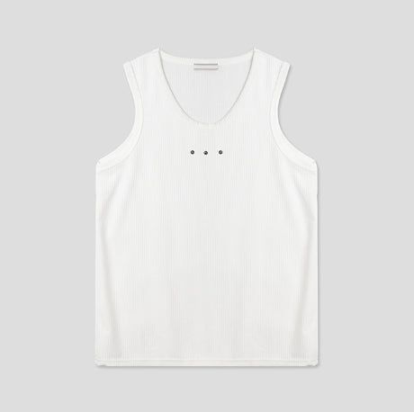 Triple Stud Ribbed Sleeveless Top
