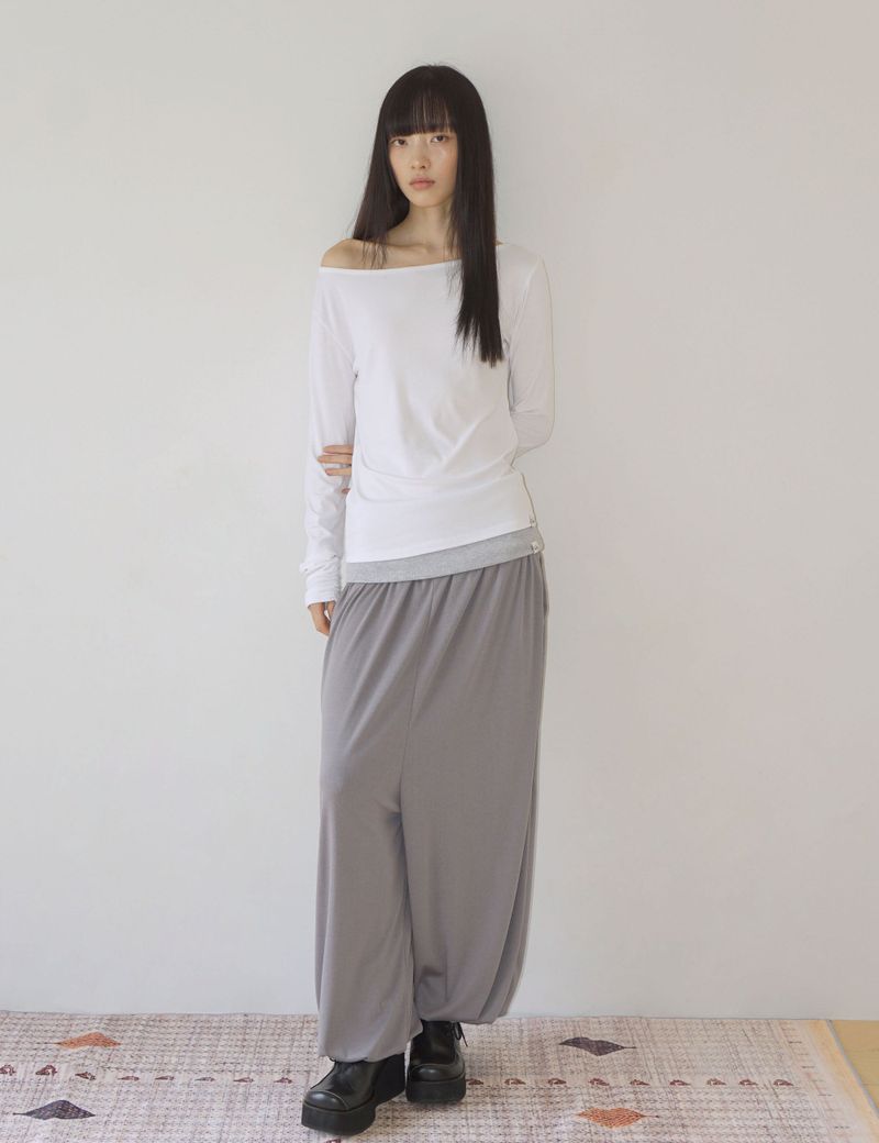 BANDING BALLOON PANTS(GREY)