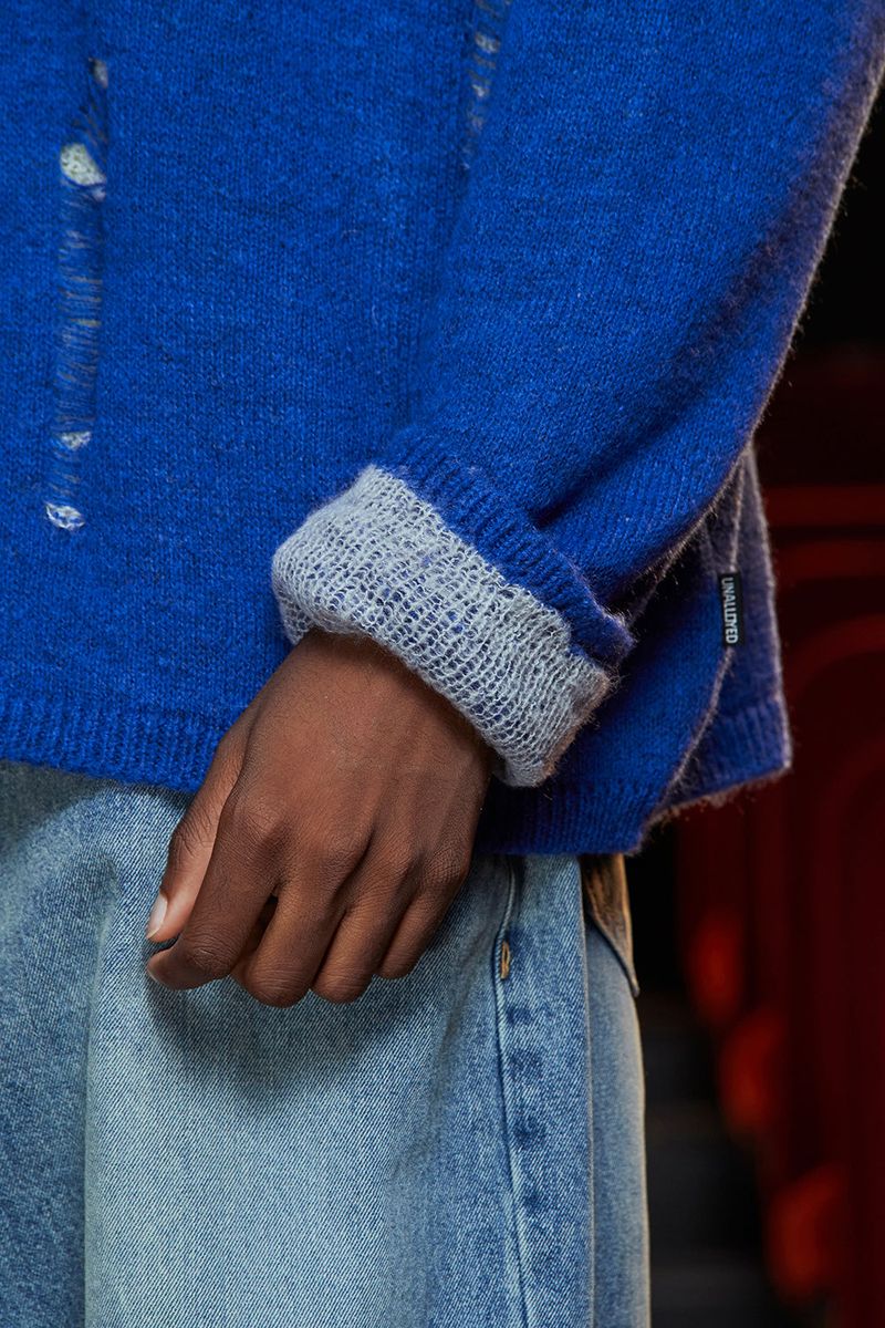DESTROYED MOHAIR KNIT / BLUE