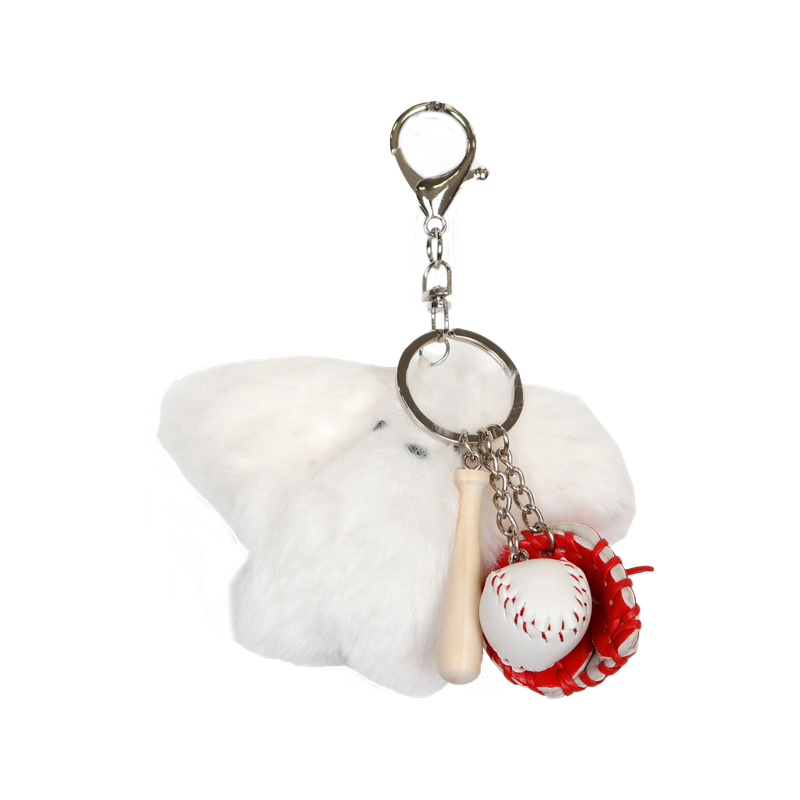 PINK PINEAPPLE（ピンクパイナップル）の「LOVELY BASEBALL BUNNY KEYRING（Accessories）」