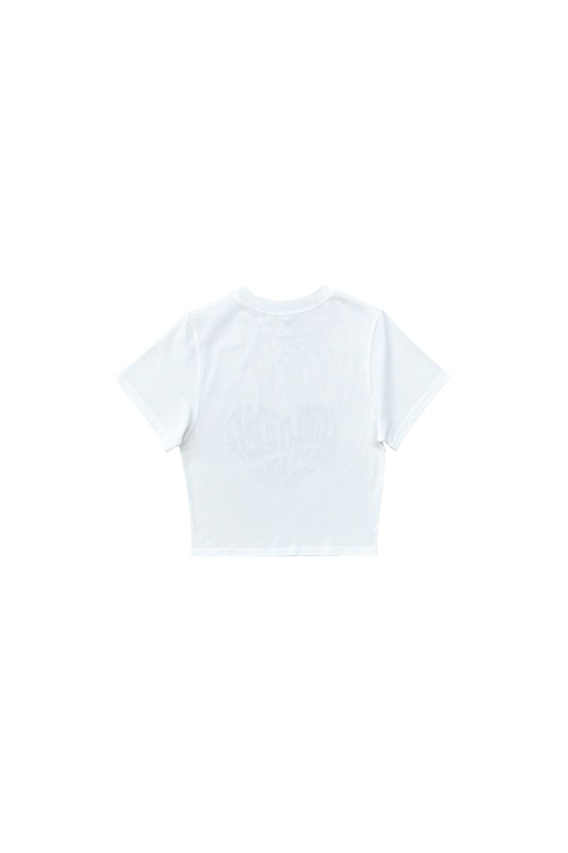 HEART LOGO CROP T-SHIRT / WHITE