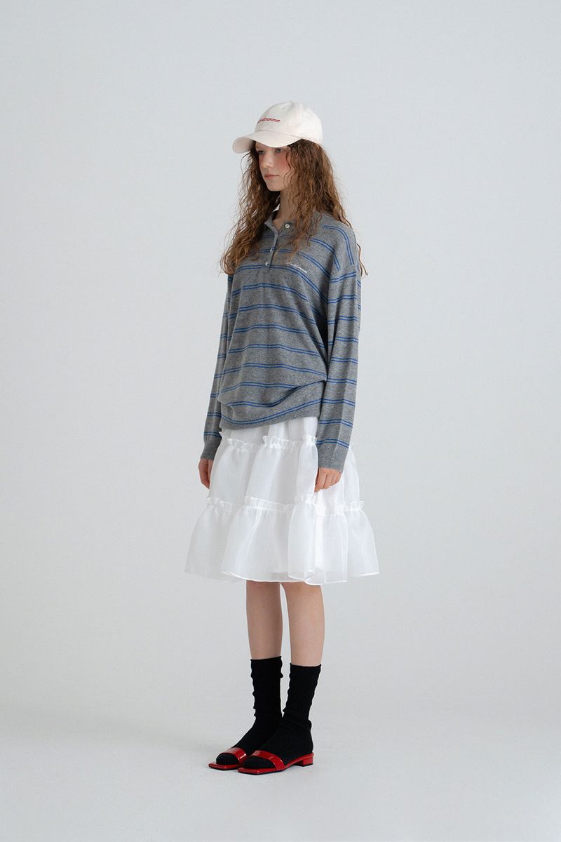 Cozit stripe knit_gray
