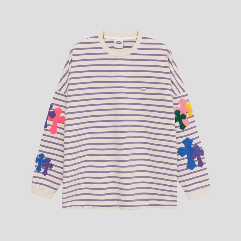 PARAGRAPH(パラグラフ)の「CROSS PATCH STRIPE L/S(Tops)」