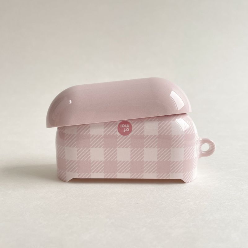 cotton candy glossy hard airpods case